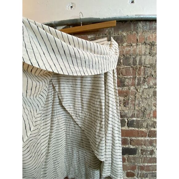 CATO • White Stripe Faux Wrap Maxi Skirt • Ladies Plus Size 18/20W - Picture 3 of 12